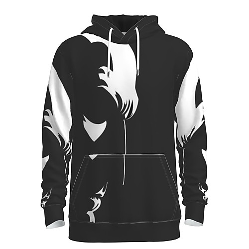 

Men's Pullover Hoodie Sweatshirt Graphic Abstract 3D Front Pocket Hooded Daily 3D Print 3D Print Casual Hoodies Sweatshirts Long Sleeve Black