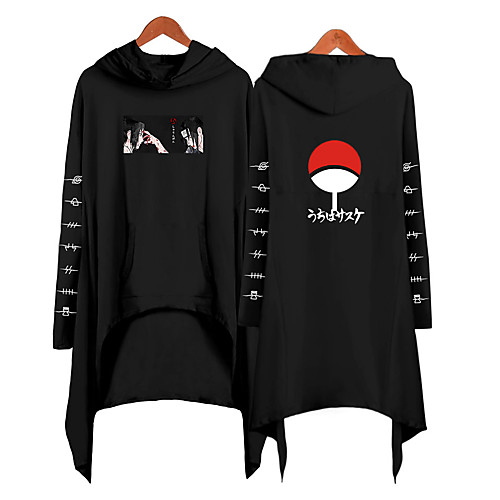 

Inspired by Naruto Cosplay Akatsuki Uchiha Itachi Hoodie Anime Polyester / Cotton Blend Print Printing Harajuku Graphic Hoodie For Women's / Men's