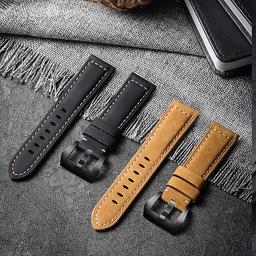

Leather Watch Band for Huawei Watch GT 2e / GT2 46mm / GT2 42mm / GT Active / Honor Magic / Magic Watch 2 46mm / Magic Watch 2 42mm / Watch 2 / Watch 2 Pro Replaceable Bracelet Wrist Strap Wristband