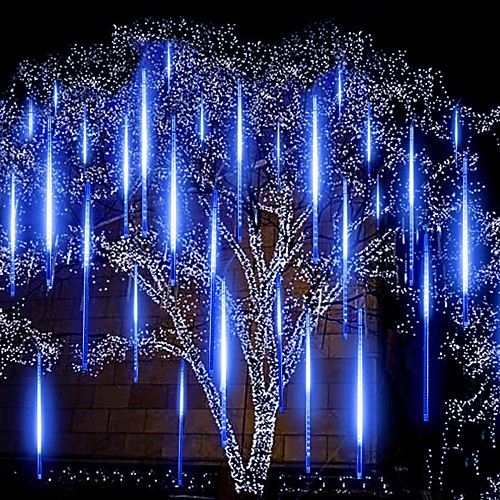 

LED Rain Drop Lights LED Falling Rain Lights 960 LEDs 50cm 19.6inch 32 Tubes 16 Tubes Outdoor Icicle Snow Meteor Shower Lights for Christmas Tree Wedding Party Holiday Garden Decoration 4Packs 2Packs