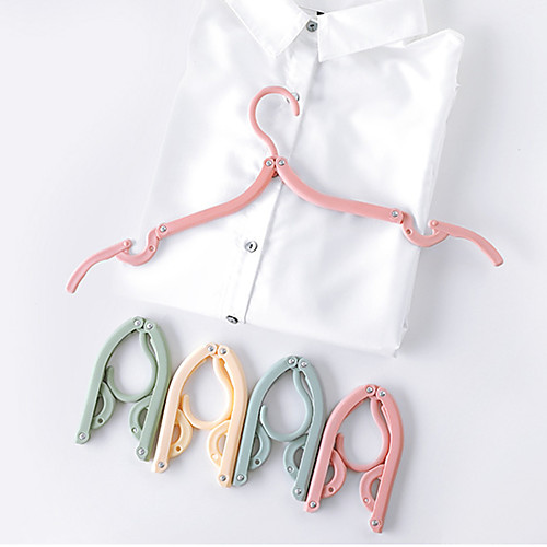 

8PC Mini Foldable Portable Clothes Plastic Hangers Multifunction Travel Folding Hanger Travel Artifact Suit Laundry Drying Rack
