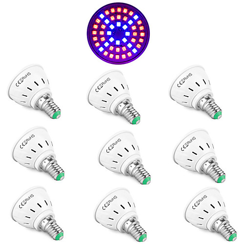

10pcs Led Grow Light for Indoor Plants Verlichting 48LED Phyto Lamp Plant Light E27 LED Grow Light Fitolamp E14 LED Lamp For Plants