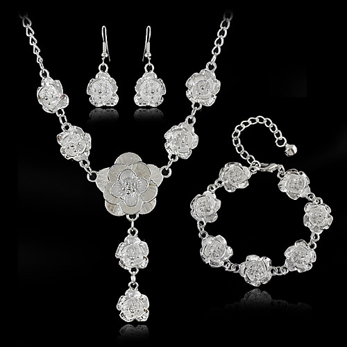 

Women's Jewelry Set Bridal Jewelry Sets Chandelier Flower Love Joy Dainty Stylish Luxury Unique Design Sweet Earrings Jewelry White For Wedding Anniversary Gift Formal Engagement 4pcs