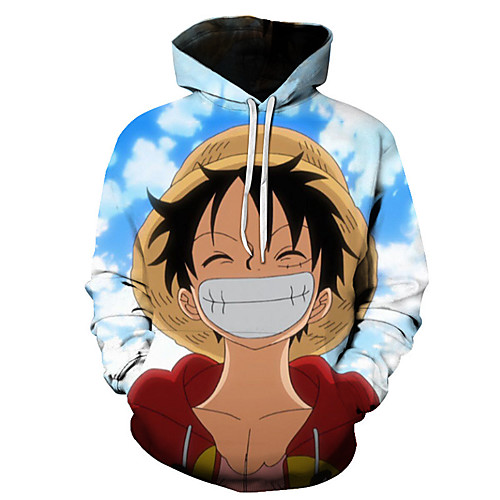 

Inspired by One Piece Monkey D. Luffy Cosplay Costume Hoodie Terylene Graphic Printing Harajuku Graphic Hoodie For Women's / Men's