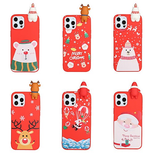 

Phone Case For Apple Back Cover iPhone 12 Pro Max 11 SE 2020 X XR XS Max 8 7 Pattern Christmas TPU