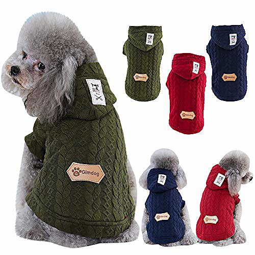 

dog hoodie sweatshirt for cold weather windproof dog coat reusable winter dog sweater autumn pet cotton apparel for small medium large dog outdoor indoor activities