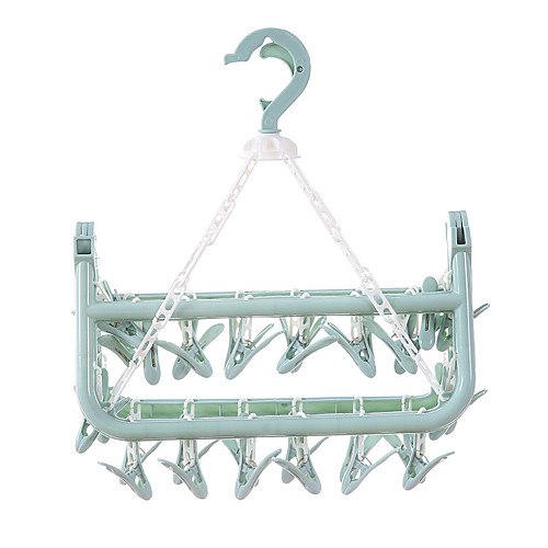 

Folding Clothes dryer Hanger Children Adults Dryer Windproof Socks Underwear Plastic Drying Rack