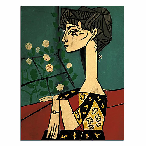 

100% Hand painted Oil Painting Modern Abstract Face Picasso Wall Art Pictures Nordic Fashion Style Living Room Canvas Painting Custom