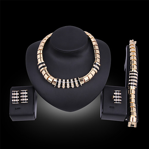 

Women's Jewelry Set Bridal Jewelry Sets Cut Out Precious Fashion Gold Plated Earrings Jewelry Gold For Christmas Wedding Halloween Party Evening Gift 1 set