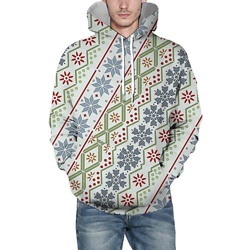 

Men's Pullover Hoodie Sweatshirt Lines / Waves Graphic 3D Hooded Christmas Daily 3D Print Christmas Hoodies Sweatshirts Long Sleeve Light Green