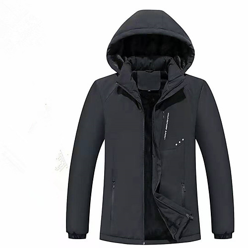 

Men's Padded Regular Coat Regular Fit Jacket Solid Colored Blue Black
