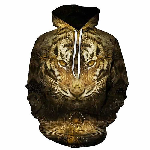 

Inspired by Animal Tiger Cosplay Costume Hoodie Plush Fabric 3D Printing Hoodie For Women's / Men's