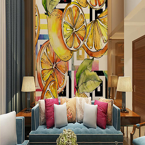 

Mural Wallpaper Wall Sticker Covering Print Peel and Stick Removable Lemon Painting Canvas Home Décor