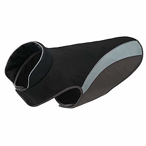 

dog coat fleece jacket winter clothes waterproof outdoor vest for small medium large dog black xxl