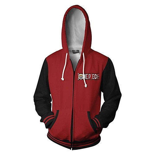 

Inspired by One Piece Monkey D. Luffy Cosplay Costume Hoodie Terylene Graphic Printing Harajuku Graphic Hoodie For Women's / Men's