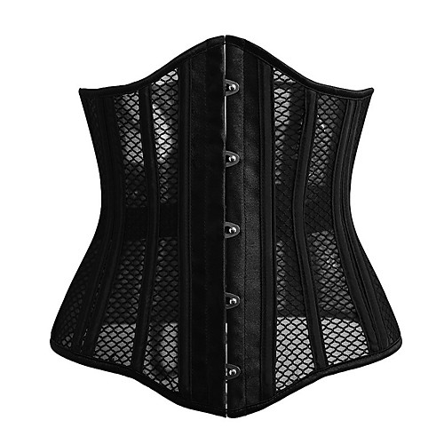 

Corset Women's Normal Polyester Shapewear Overbust Corset Lace Up Black S