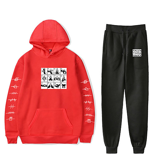 

Inspired by Naruto Cosplay Akatsuki Uchiha Pants Outfits Polyester / Cotton Blend Print Printing Harajuku Graphic Pants For Women's / Men's / Hoodie / Hoodie
