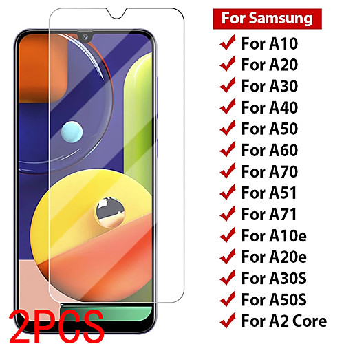 

2PCS SAMSUNG Screen Protector Galaxy A71 5G / A51 4G / A90 / A80 / A70S / A10 / A20E / A30 / A40 / A50 / A60 / A01 / A11 / A41 High Definition (HD) Front Screen Protector Tempered Glass