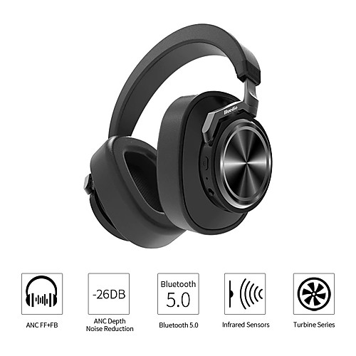 

Bluedio T6S Wireless Bluetooth Headphones Active Noise Cancelling Voice Control Stereo Sound Headset With Mic For Phone Music