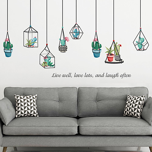 

Floral & Plants Wall Stickers Living Room, Removable PVC Home Decoration Wall Decal