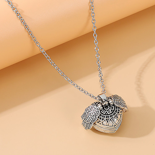 

Women's Pendant Necklace Lockets Necklace Heart Vintage European Fashion Alloy Silver 70 cm Necklace Jewelry 1pc For Gift