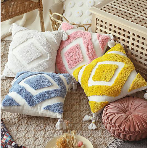 

Nordic Pillowcase Simple Pattern Moroccan Bohemian Style Waist Pillow Pillowcase Sofa Pillow Outdoor Cushion for Sofa Couch Bed Chair