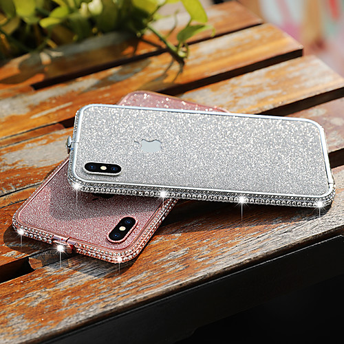 

Phone Case For Apple Back Cover iPhone 12 Pro Max 11 SE 2020 X XR XS Max 8 7 Rhinestone Glitter Shine Glitter Shine TPU