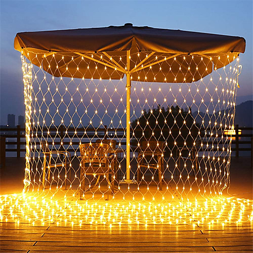 

Christmas Net Lights Connectable 6M4M 720 LED 8 Modes Low Voltage Mesh Fairy String Lights Net String Christmas Lights for Garden Bushes Wedding Xmas Tree Decorations