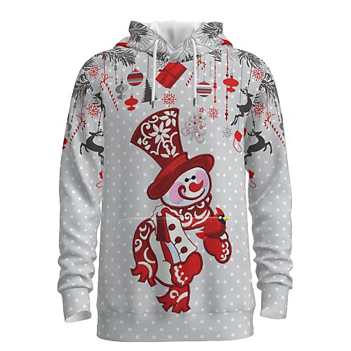 

Men's Pullover Hoodie Sweatshirt Polka Dot Graphic 3D Hooded Christmas Daily 3D Print 3D Print Christmas Hoodies Sweatshirts Long Sleeve Light gray