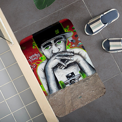 

Graffiti wall Pattern Carpet Door Mat Bedroom Living Room Carpet Study Room Carpet Kitchen Bathroom Anti-slip Mat