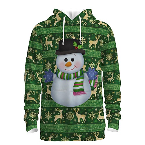 

Men's Pullover Hoodie Sweatshirt Striped Graphic 3D Hooded Christmas Daily 3D Print 3D Print Christmas Hoodies Sweatshirts Long Sleeve Green
