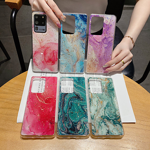 

Phone Case For Samsung Galaxy Back Cover S20 Plus S20 Ultra S20 S20 FE 5G Note 20 Ultra Note 20 Pattern Glitter Shine Glitter Shine Marble TPU