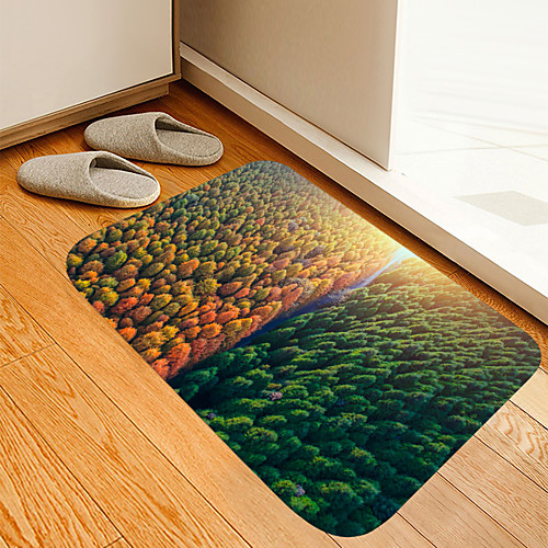 

Spring and Autumn Forest Digital Printing Floor Mat Modern Bath Mats Nonwoven Memory Foam Novelty Bathroom