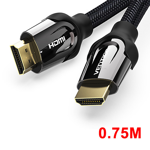 

Vention HDMI-compatible Cable HDMI-compatible Switch Cable for Xiaomi Mi TV Box PS4 Spliiter Swicther 4K@60Hz HDMI-compatible to HDMI-compatible 2.0 Audio Cable HDMI-compatible Cable 0.75m