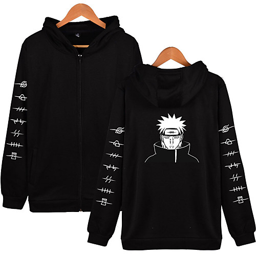 

Inspired by Naruto Cosplay Akatsuki Pain Hoodie Polyester / Cotton Blend Print Printing Hoodie For Women's / Men's