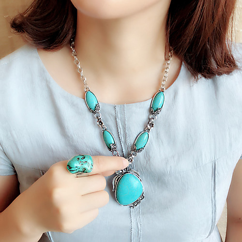 

Women's Jewelry Set Vintage Style Precious Joy Believe Unique Design Ethnic Fashion Vintage Boho Earrings Jewelry Blue For Christmas Halloween Anniversary Street Festival 3pcs