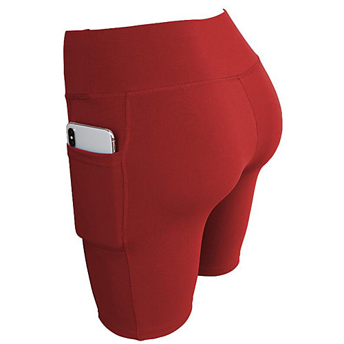 

Women's Sporty Cycling Quick Dry Breathable Outdoor Sports Plus Size Slim Going out Weekend Leggings Shorts Biker Shorts Pants Solid Colored Knee Length Patchwork Wine Black Royal Blue Gray