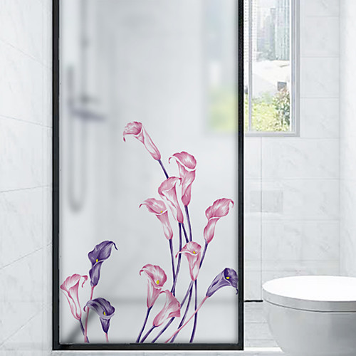 

Frosted Privacy Calla Lily Pattern Window Film Home Bedroom Bathroom Glass Window Film Stickers Self Adhesive Sticker 11660cm