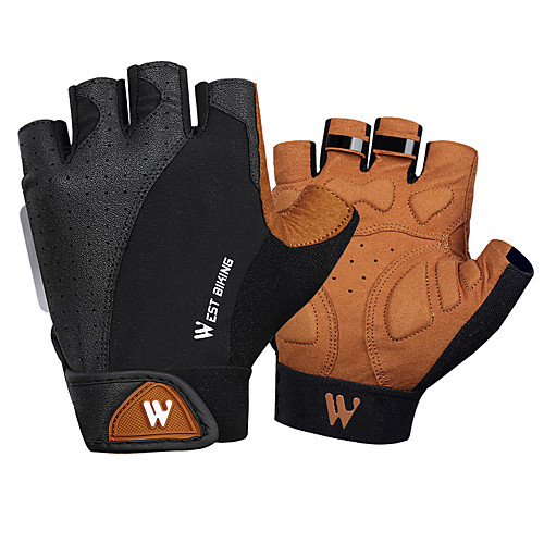 

Bike Gloves / Cycling Gloves Touch Gloves Reflective Wearable Breathable Skidproof Fingerless Gloves Sports Gloves Lycra Black / Yellow for Adults' Cycling / Bike Activity & Sports Gloves