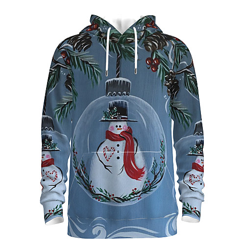

Men's Pullover Hoodie Sweatshirt Print Graphic 3D Hooded Christmas Daily 3D Print 3D Print Christmas Hoodies Sweatshirts Long Sleeve Navy Blue