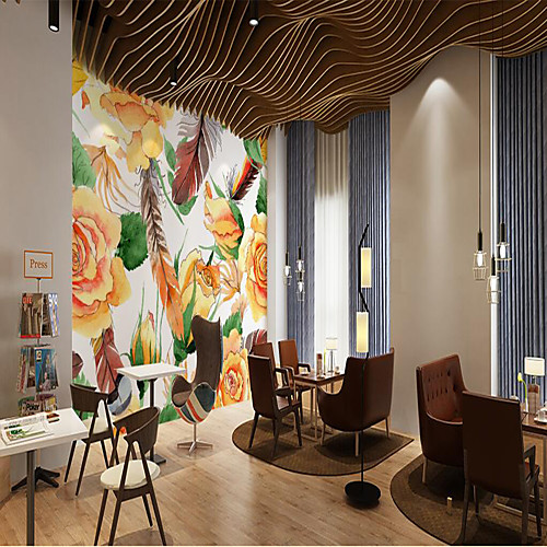 

Mural Wallpaper Wall Sticker Covering Print Peel and Stick Removable Floral Flower Canvas Home Décor