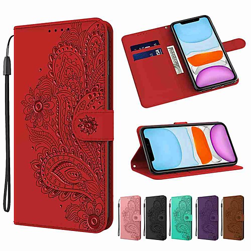 

Phone Case For Samsung Galaxy Full Body Case Leather Wallet Card S20 Plus S20 Ultra S20 S20 FE 5G S9 S9 Plus S8 Plus S8 S7 edge S7 Wallet Card Holder Shockproof Solid Color Animal PU Leather TPU
