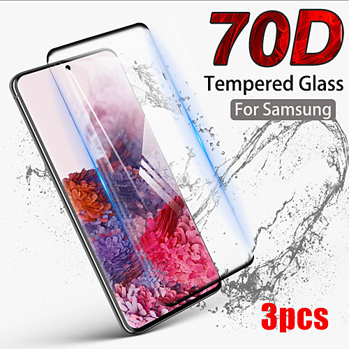 

3PCS 100D Curved Tempered Glass For Samsung Galaxy S20 Ultra S20 Plus S20 Screen Protector For Samsung Note 10 Pro Note 10 9 8 Samsung Galaxy S10 Lite S10 9 8 Plus