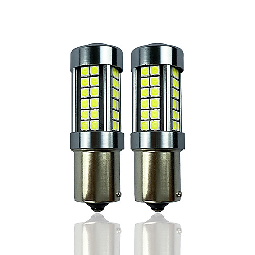 

OTOLAMPARA 2PCS Car LED P21W Brake Light All Aluminum Heat Dissipation 600% Halogen Color Lightness Five Sides Lighting 1156 Car LED Bulb BA15S White Color