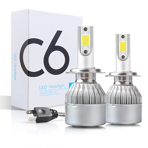 

2pcs C6 H1 H3 Led Headlight Bulbs H7 LED Car Lights H4 880 H11 HB3 9005 HB4 9006 H13 6000K 9-30V Auto Headlamps