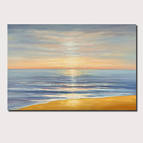 

Oil Painting Hand Painted Horizontal Panoramic Abstract Landscape Comtemporary Modern Stretched Canvas