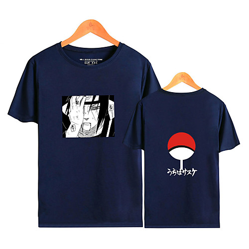 

Inspired by Naruto Cosplay Akatsuki Uchiha Itachi T-shirt Anime Polyester / Cotton Blend Print Printing Harajuku Graphic T-shirt For Women's / Men's