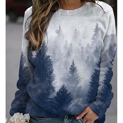 

Women's Hoodie Sweatshirt Geometric Daily Basic Casual Hoodies Sweatshirts Cotton Loose Blue Purple Green