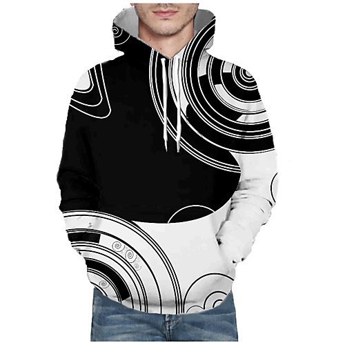 

Men's Pullover Hoodie Sweatshirt Graphic Abstract 3D Front Pocket Hooded Daily 3D Print 3D Print Casual Hoodies Sweatshirts Long Sleeve White