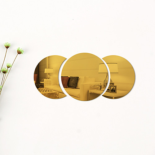 

Round Shapes Wall Stickers Mirror Wall Stickers Decorative Wall Stickers, Acrylic Home Decoration Wall Decal Wall Decoration 1pc 5526cm